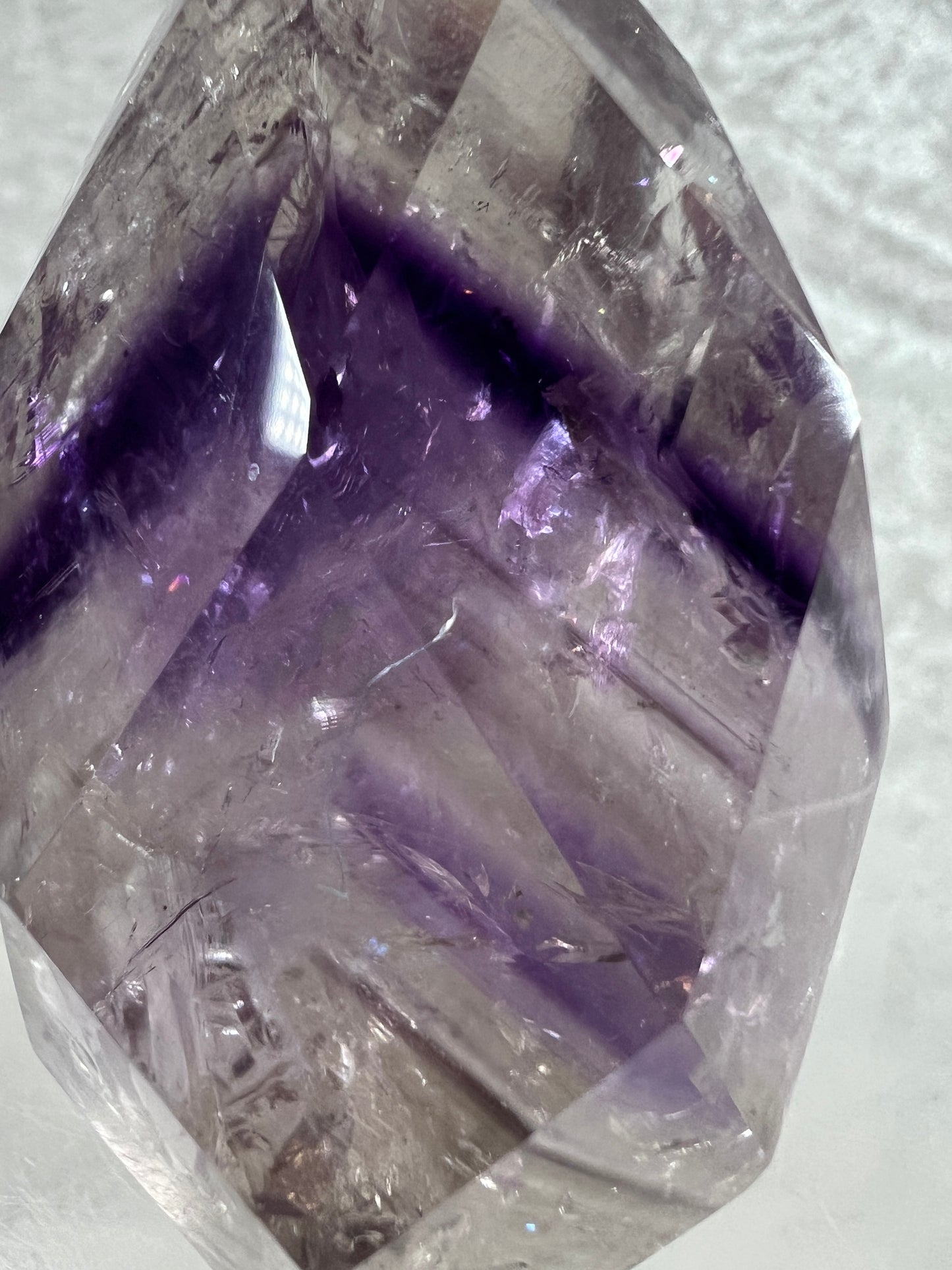 Phantom Amethyst Faceted Flame. Gorgeous Faceted Amethyst With Amazing Phantoms. High Quality Rare Crystal.