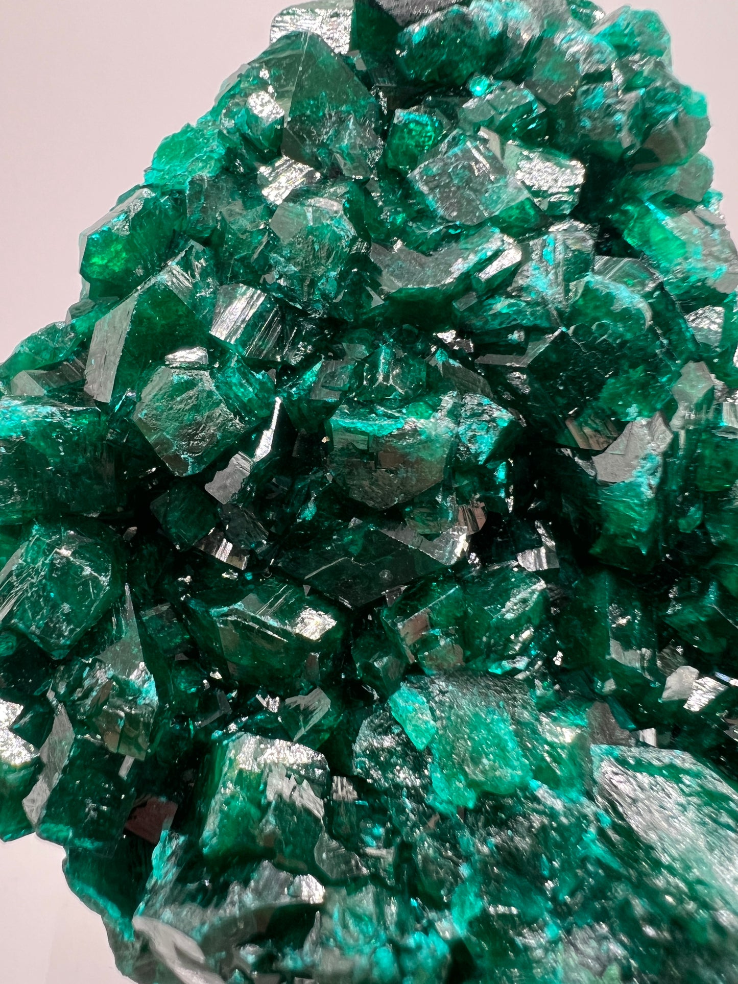 Dioptase Crystal Specimen. High Quality Mineral From The Congo. Gorgeous Colors And Cubes.