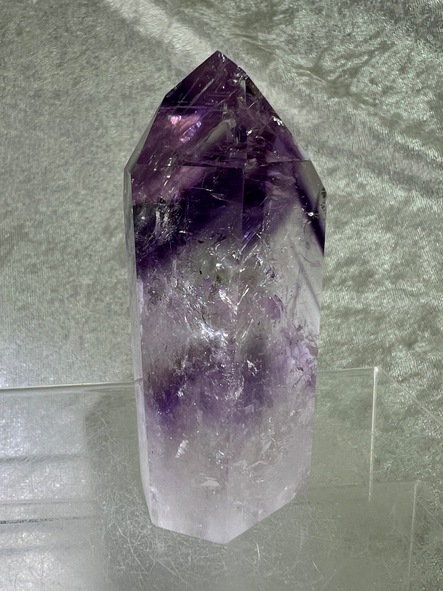 Phantom Amethyst Tower. Gorgeous Amethyst With Amazing Rainbows. High Quality Rare Crystal.