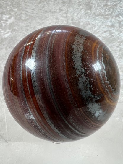 Tiger Iron Crystal Sphere. 74mm. Gorgeous High Quality Display Sphere With Amazing Flash.