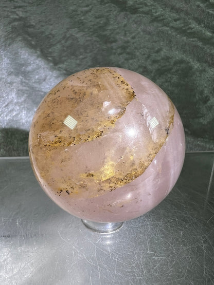 Dendritic Star Rose Quartz. Amazing Display Sphere With Asterisms And Dendritic Inclusions.