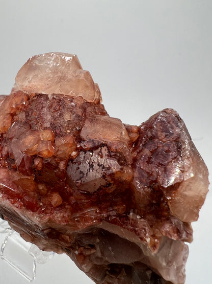 Red Calcite Specimen. Amazing Red Diamond Calcite. Double Sided Mineral Specimen.