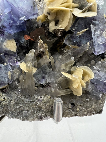 Fluorite, Muscovite, Pyrite, And Quartz Specimen. World Famous Yaogangxian Fluorite Cubes. High Quality Mixed Mineral Display Specimen.