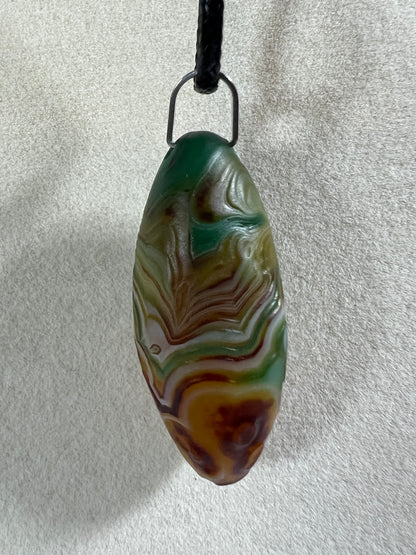 Gobi Agate Pendant. Colorful Gobi Desert Agate. World Famous Rare Botryoidal Chalcedony. Very Unique Crystal Necklace!