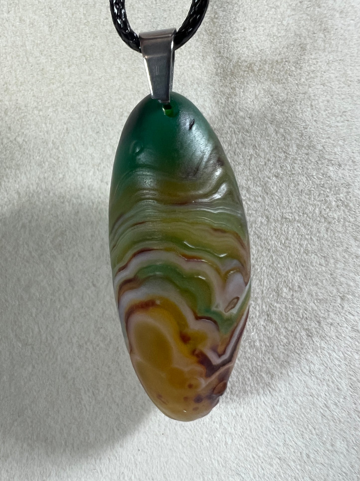 Gobi Agate Pendant. Colorful Gobi Desert Agate. World Famous Rare Botryoidal Chalcedony. Very Unique Crystal Necklace!