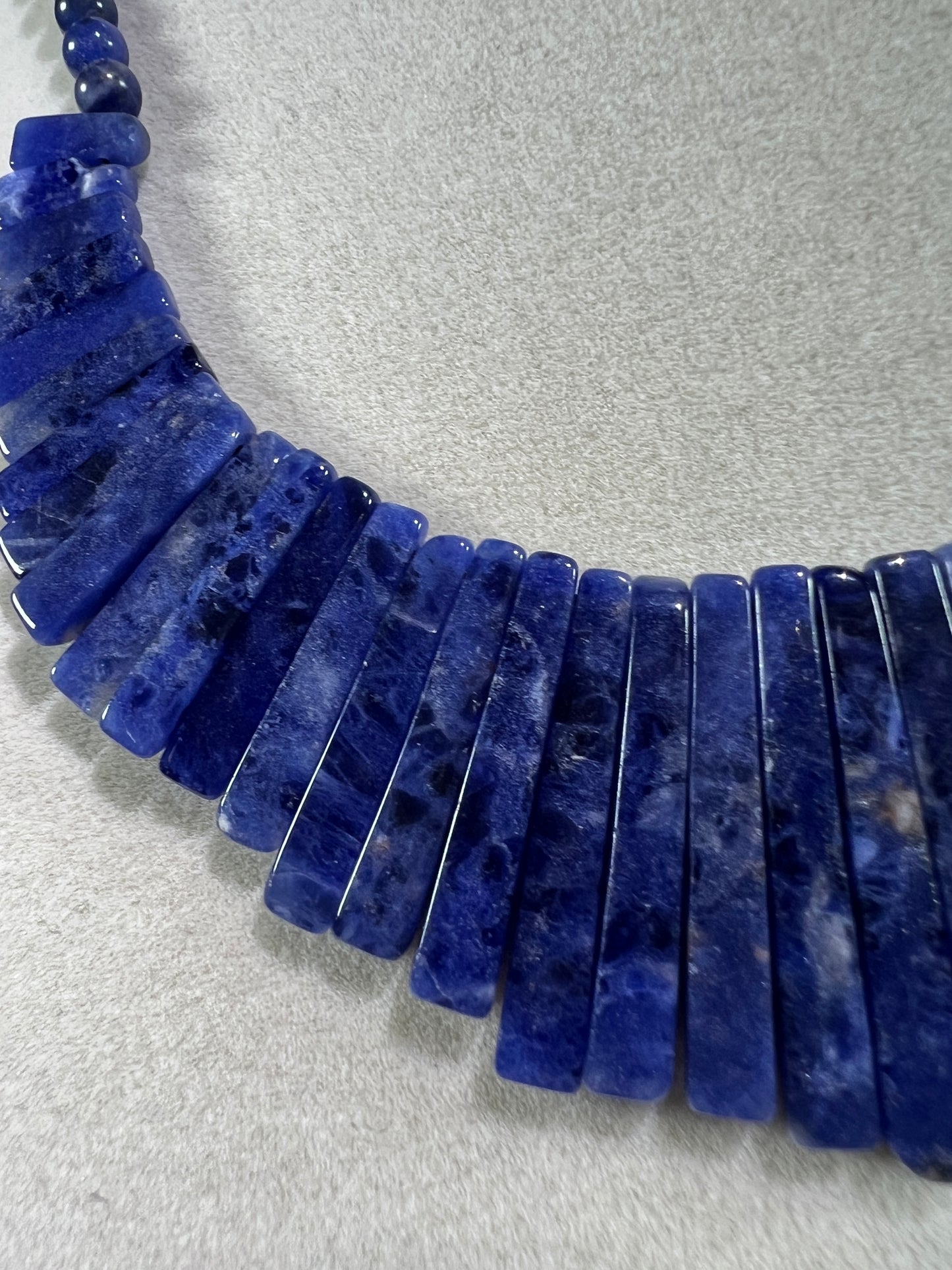 Sodalite Egyptian Style Choker. High Quality Crystal Necklace From Namibia.