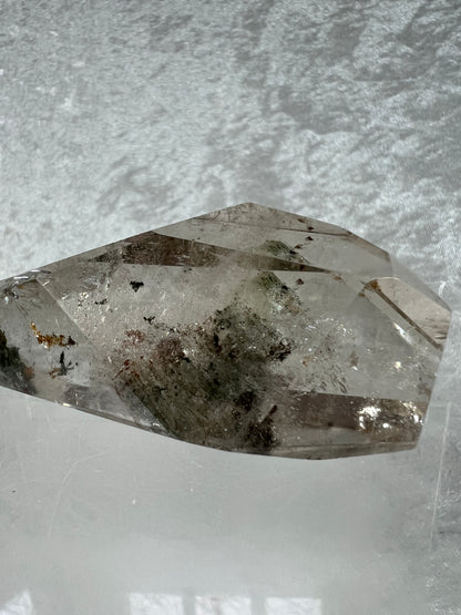 Garden Quartz Polished Freeform. Amazing Rainbows! Gorgeous Lodolite With A Beautiful Green Landscape.