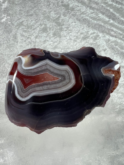 Red Sashe River Agate Freeform. Semi Polished Freeform From Zimbabwe. Gorgeous Rare Display Crystal