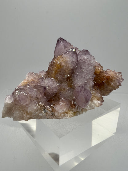 Spirit Quartz Cluster. Amazing Colors With Limonite Inclusions. Beautiful Ametrine Cactus Quartz, Fairy Quartz From South Africa.