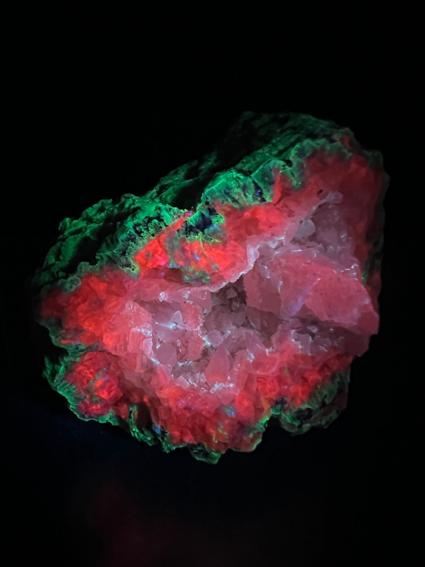 Watermelon Calcite Specimen. New Discovery From Argentina. Stunning UV Reactive Display Crystal.