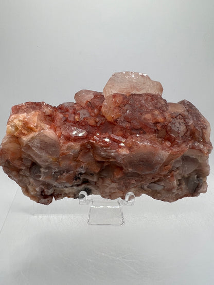 Red Calcite Specimen. Amazing Red Diamond Calcite. Double Sided Mineral Specimen.