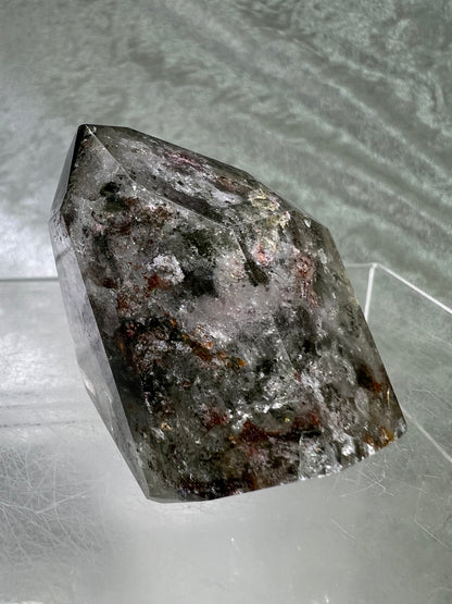 Garden Quartz Polished Freeform. Four Seasons Landscape With Rainbows. Very Pretty Lodolite.