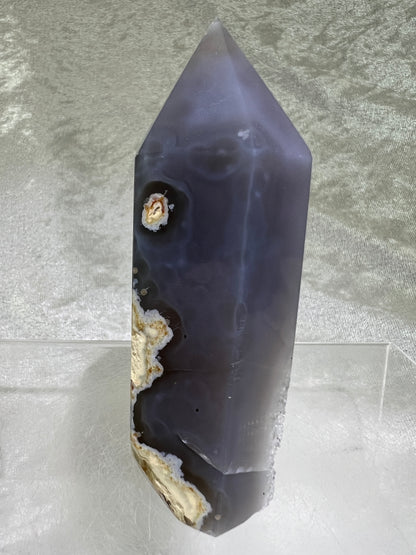 Druzy Agate Tower From Brazil. Gorgeous Sugar Druzy Agate. High Quality Crystal Tower