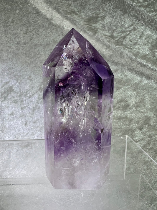 Phantom Amethyst Tower. Gorgeous Amethyst With Amazing Rainbows. High Quality Rare Crystal.