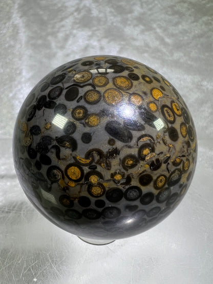 Leopardskin Jasper Sphere. Beautiful And Realistic Patterns. Very Pretty Display Crystal