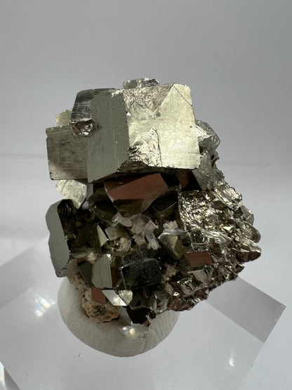 Pyrite Cubes Display Specimen. Gorgeous Pyrite Cube Cluster From Peru.