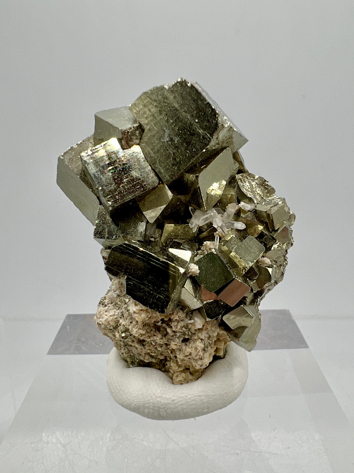 Pyrite Cubes Display Specimen. Gorgeous Pyrite Cube Cluster From Peru.