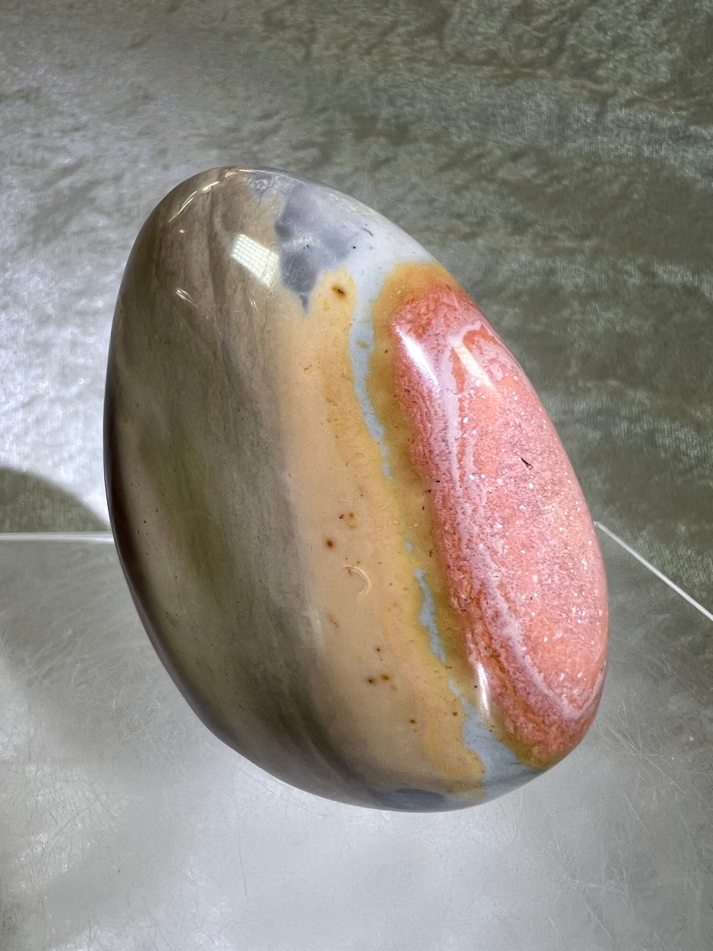 Polychrome Jasper Polished Freeform. Gorgeous Desert Jasper From Madagascar. Very Rare Shades Of Blue.