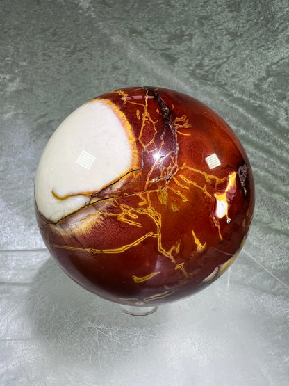 Mookaite Crystal Sphere. 77mm. Amazing Rare Colors. High Quality Collectors Sphere.