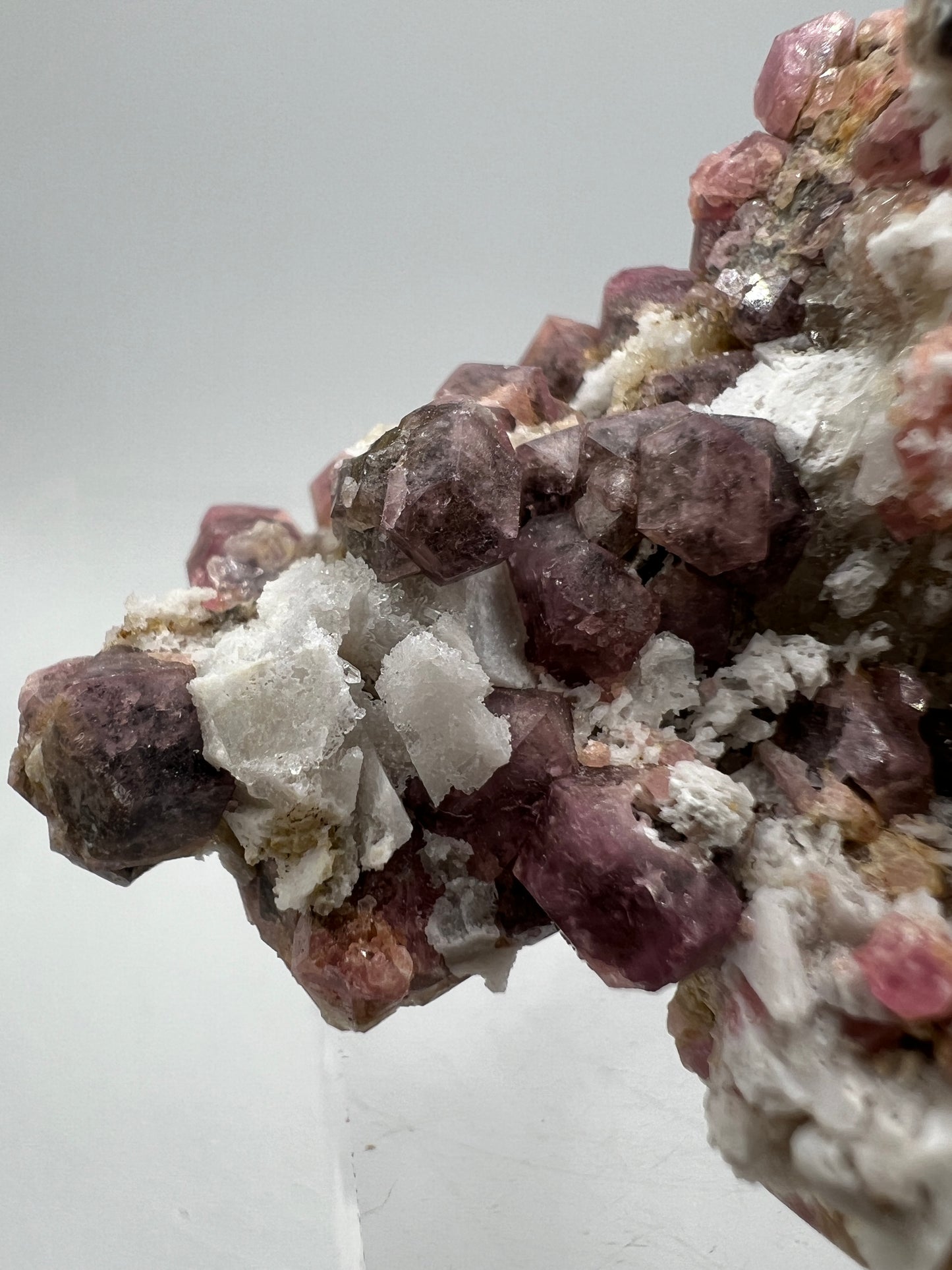 Raspberry Grossular Garnet Specimen. Gorgeous Pink Garnet From Coahuila, Mexico. Rare Crystal Display Cluster