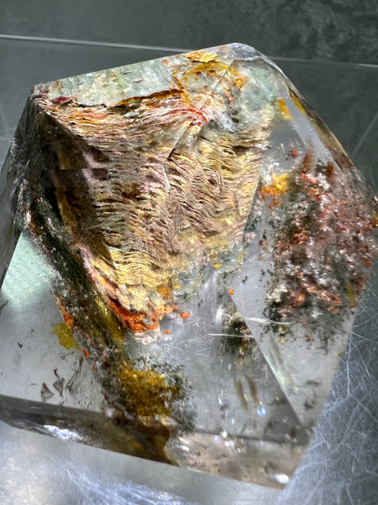 Garden Quartz Polished Freeform. Stunning Thousand Layer Quartz. Gorgeous Pastel Colors. Amazing Polished Lodolite Freeform.