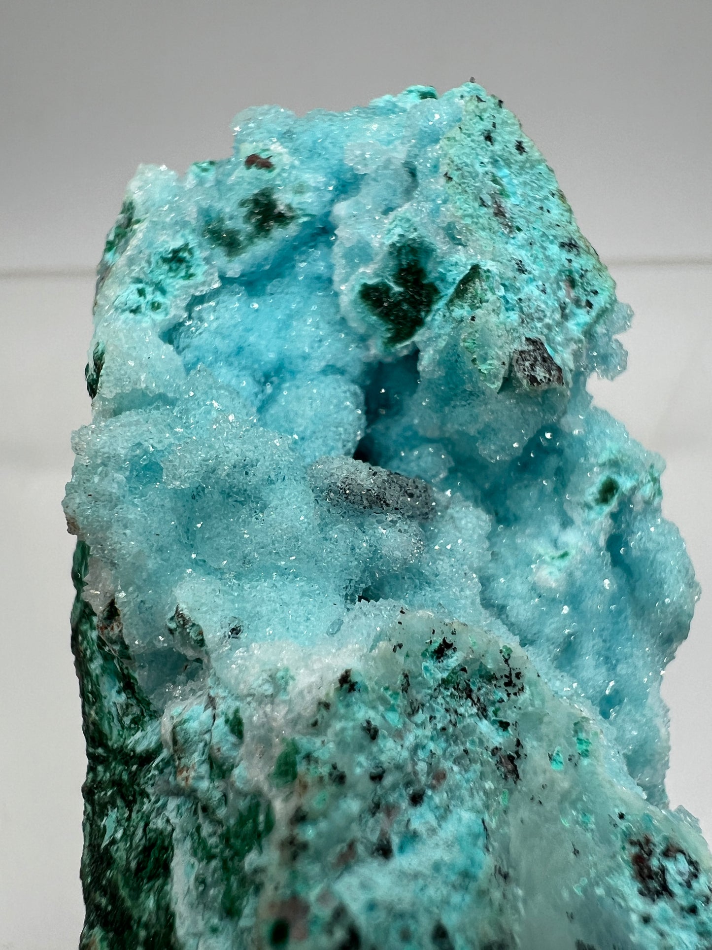 Chrysocolla And Malachite Specimen. High Quality Druzy Chrysocolla From Likasi, Congo. Gorgeous Color Display Crystal.