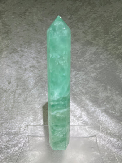 Fluorite Lake Water Crystal Tower. Stunning Large Baja Blast Fluorite Tower.