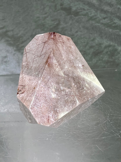 Rutile Quartz Polished Freeform. Stunning Red And Gold Rutilated Quartz.