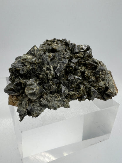 Melanite Garnet Specimen From Mexico. Rare Black Titanium Garnet Specimen.