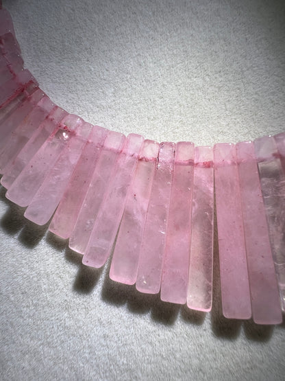 Rose Quartz Egyptian Style Choker. Amazing High Quality Rose Quartz Necklace From Namibia.