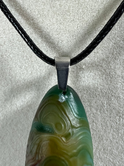 Gobi Agate Pendant. Colorful Gobi Desert Agate. World Famous Rare Botryoidal Chalcedony. Very Unique Crystal Necklace!