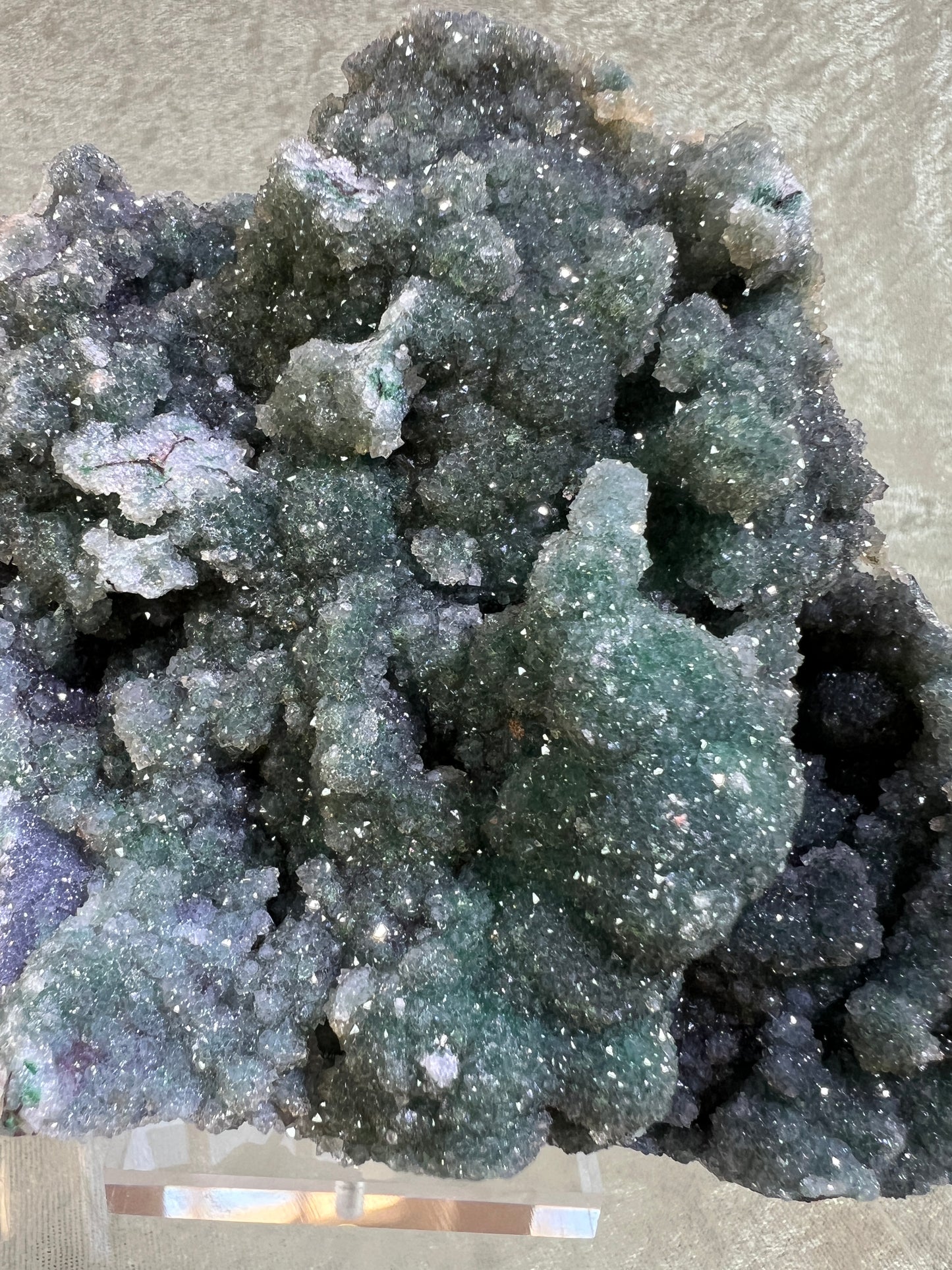 Ball Malachite On A Dolomite Matrix. Stunning Rare Druzy Malachite From Congo. Large Amazing Display Specimen.