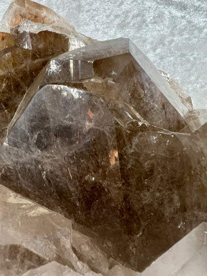 Smoky Rutile Quartz Cluster. Massive Rutile Display Specimen. 8.5 lbs. Incredible Quartz Display!