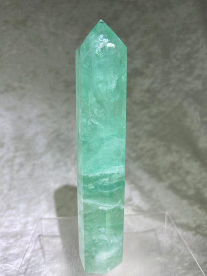 Fluorite Lake Water Crystal Tower. Stunning Large Baja Blast Fluorite Tower.