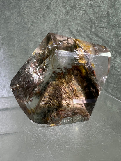 Garden Quartz Polished Freeform. Stunning Thousand Layer Quartz. Gorgeous Pastel Colors. Amazing Polished Lodolite Freeform.