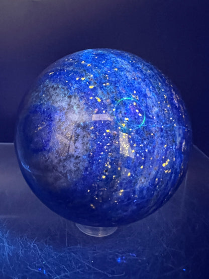 Lapis Lazuli Crystal Sphere. 61mm. Very High Quality Crystal. Stunning Bright Blue With Gorgeous Pyrite