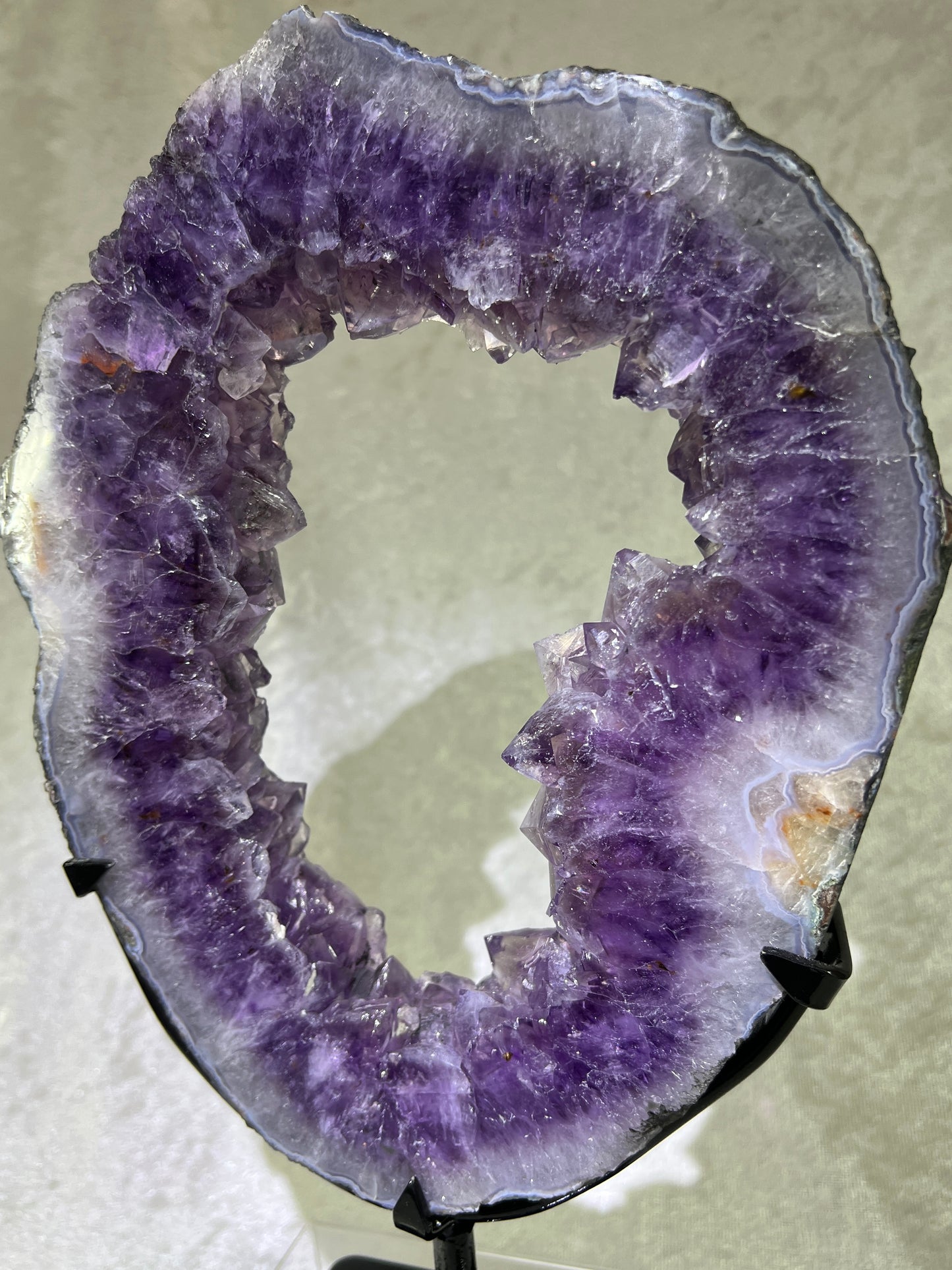 Amethyst Portal With Custom Stand. Stunning Deep Purple Amethyst From Brazil.