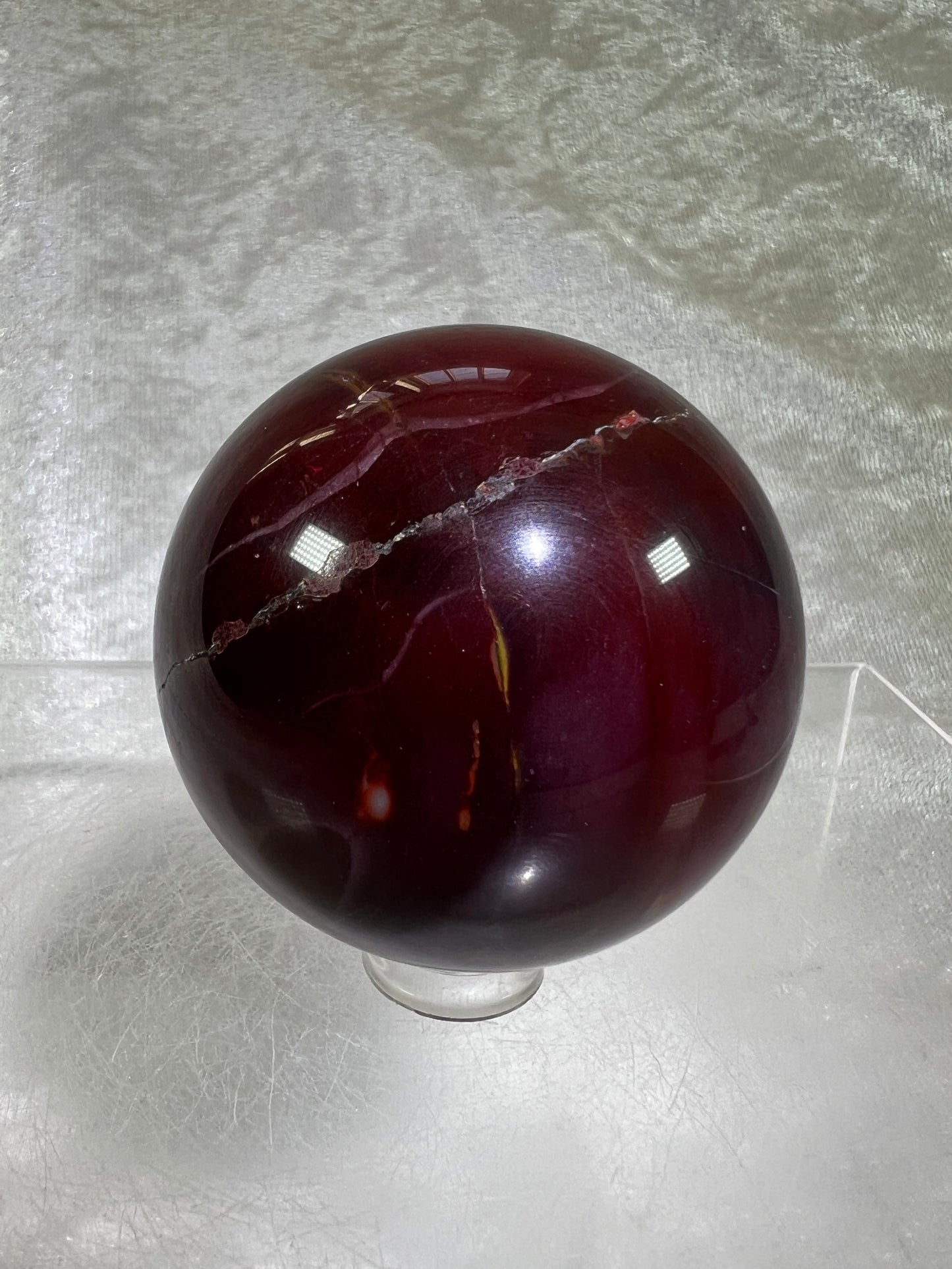 Mookaite Crystal Sphere. Rare Dark Purple Mookaite. Unique Crystal For Any Collection