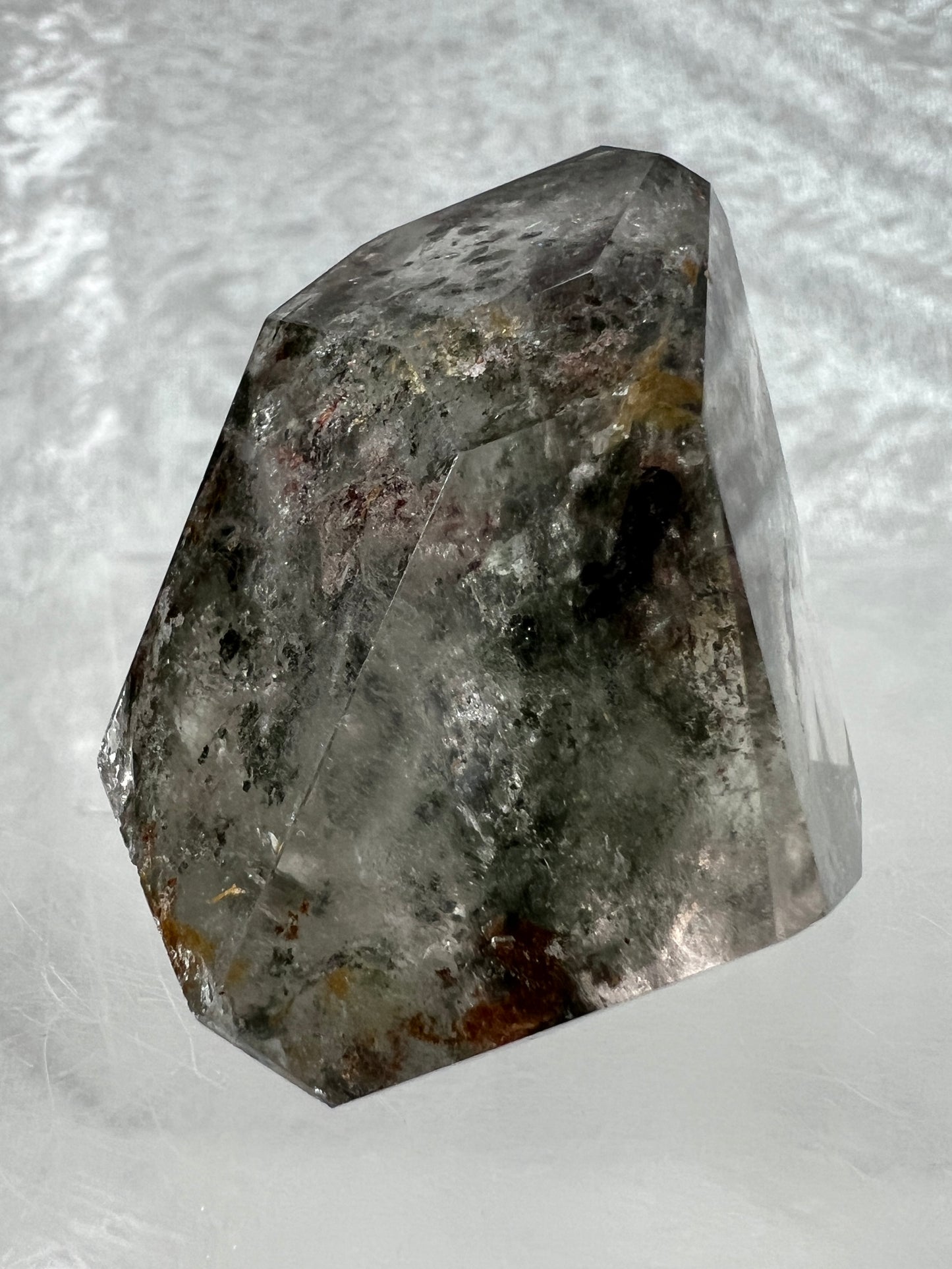 Garden Quartz Polished Freeform. Four Seasons Landscape With Rainbows. Very Pretty Lodolite.