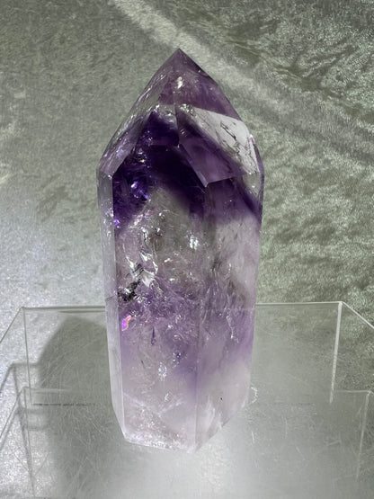 Phantom Amethyst Tower. Gorgeous Amethyst With Amazing Rainbows. High Quality Rare Crystal.