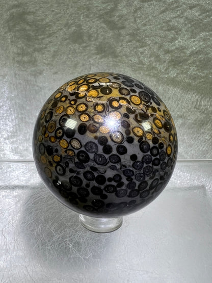 Leopardskin Jasper Sphere. Beautiful And Realistic Patterns. Very Pretty Display Crystal