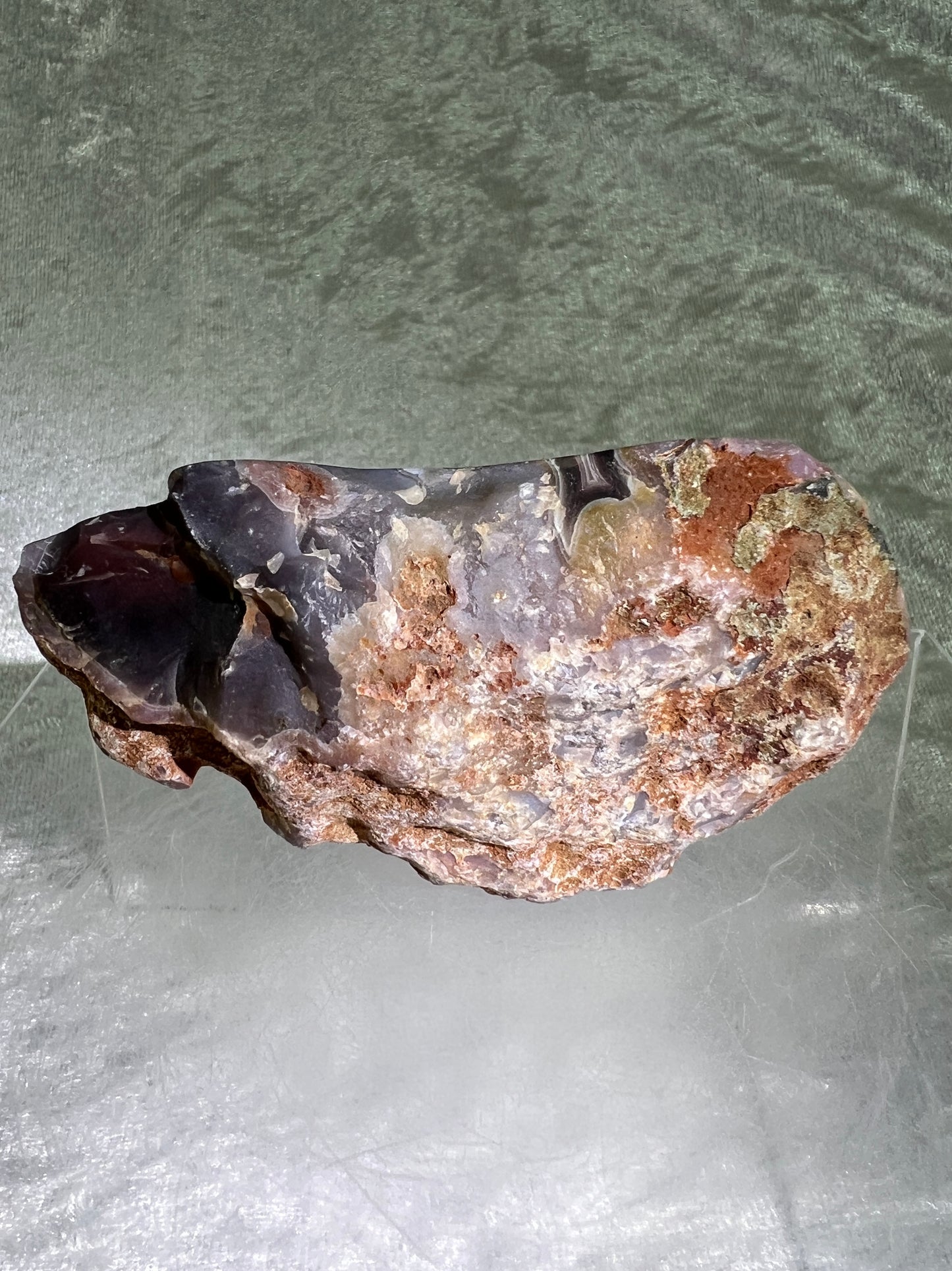 Red Sashe River Agate Freeform. Semi Polished Freeform From Zimbabwe. Gorgeous Rare Display Crystal