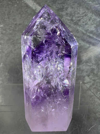 Phantom Amethyst Tower. Gorgeous Amethyst With Amazing Rainbows. High Quality Rare Crystal.