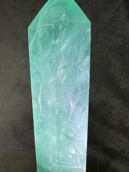 Fluorite Lake Water Crystal Tower. Stunning Large Baja Blast Fluorite Tower.