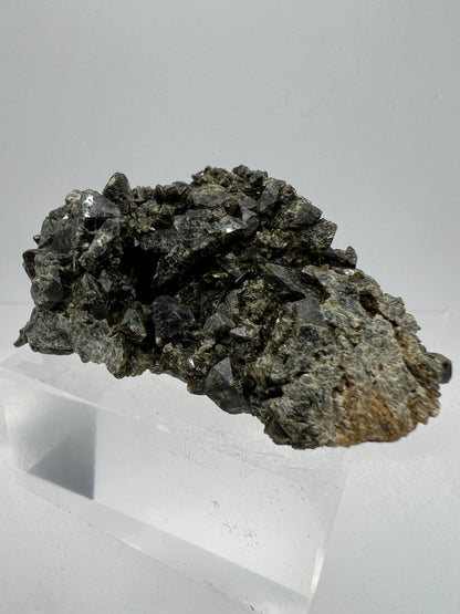 Melanite Garnet Specimen From Mexico. Rare Black Titanium Garnet Specimen.