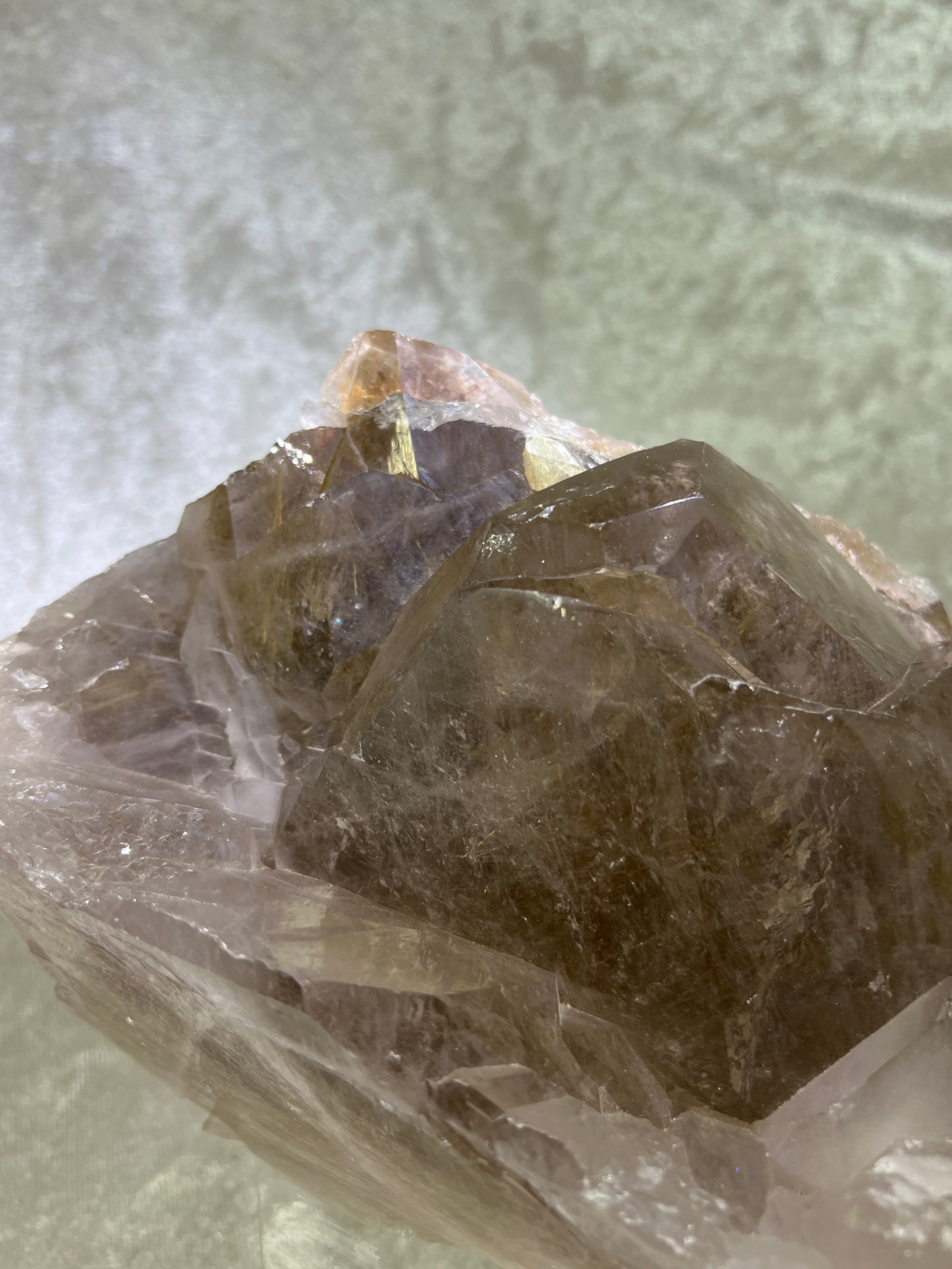 Smoky Rutile Quartz Cluster. Massive Rutile Display Specimen. 8.5 lbs. Incredible Quartz Display!