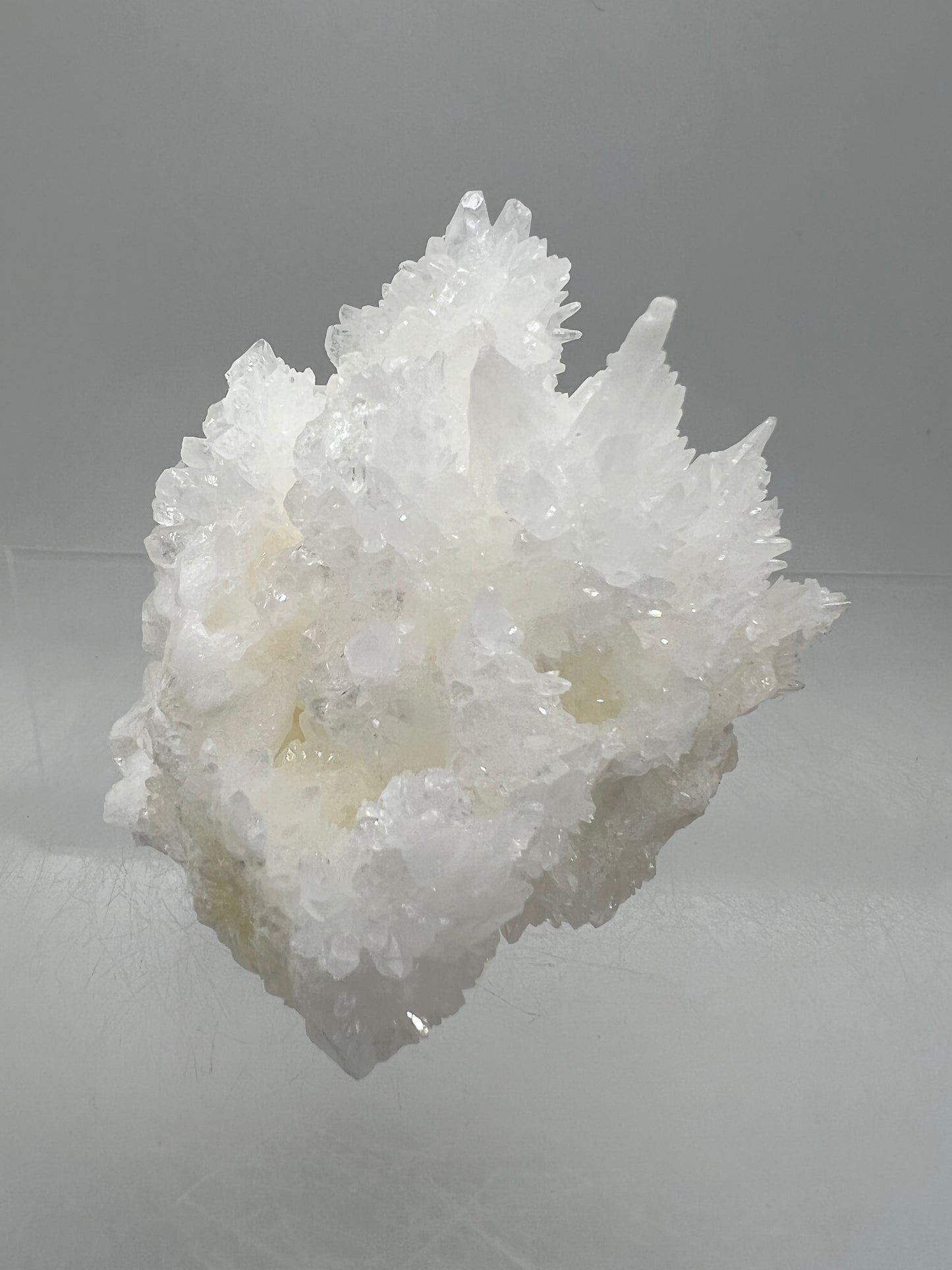 White Aragonite Crystal Specimen. Gorgeous Cave Calcite From Mexico.