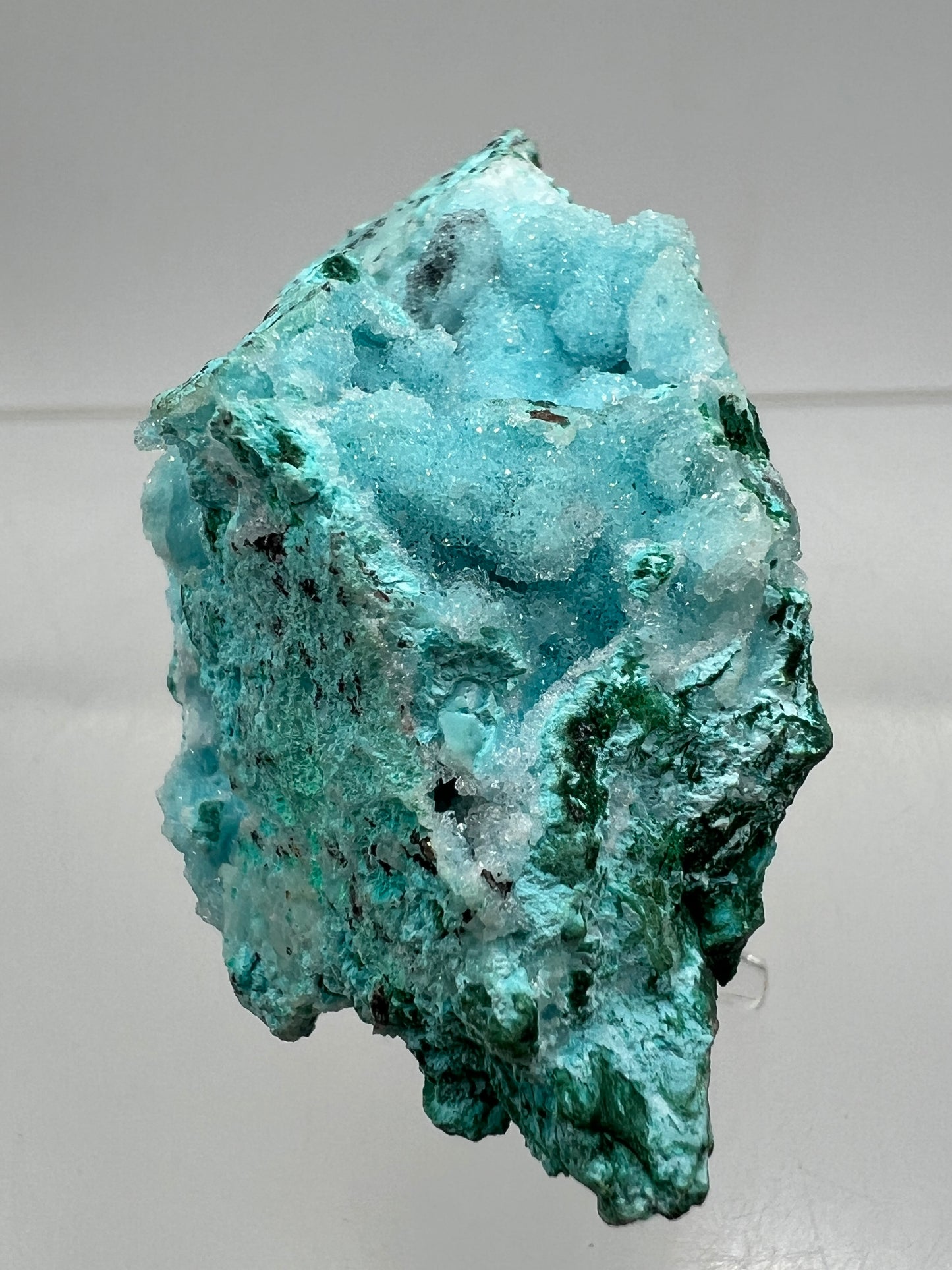 Chrysocolla And Malachite Specimen. High Quality Druzy Chrysocolla From Likasi, Congo. Gorgeous Color Display Crystal.
