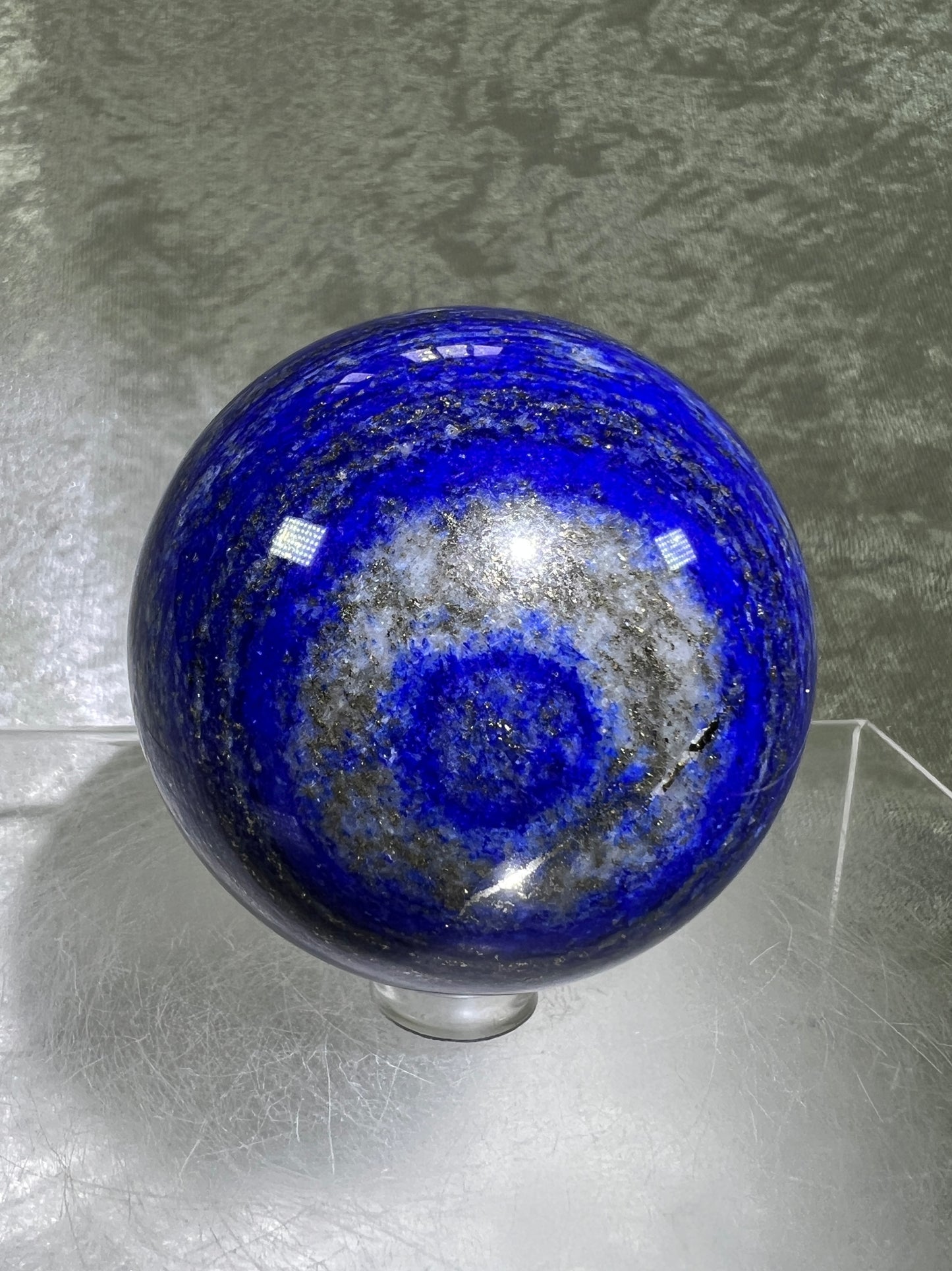 Lapis Lazuli Crystal Sphere. 61mm. Very High Quality Crystal. Stunning Bright Blue With Gorgeous Pyrite