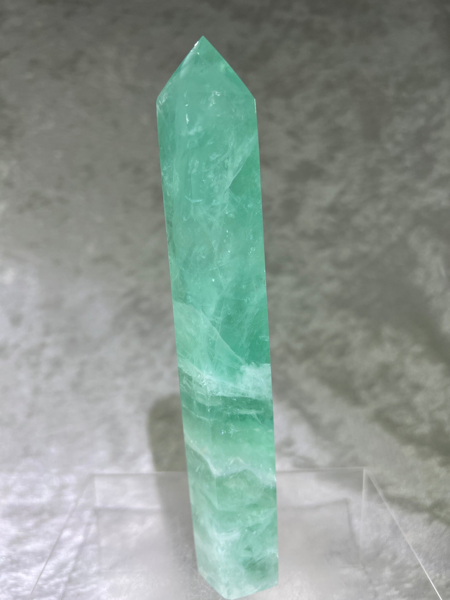 Fluorite Lake Water Crystal Tower. Stunning Large Baja Blast Fluorite Tower.